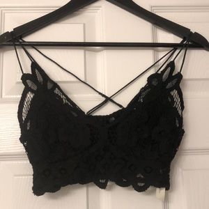 Free people black lace bralette